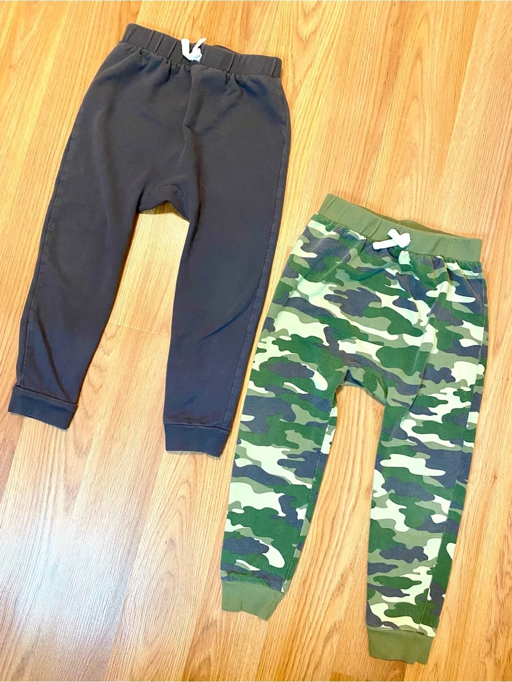 🦕 5T BOYS GERBER BABY COTTON JOGGERS HEREM PANTS BUNDLE OF 3! CAMO GRAY SOFT!